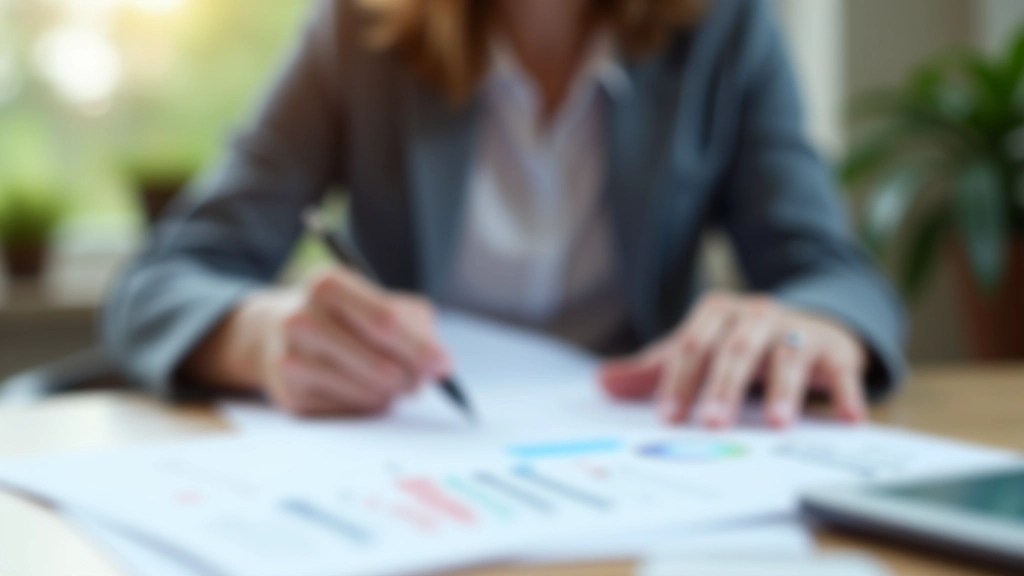 Personne consultant des documents financiers sur son bureau