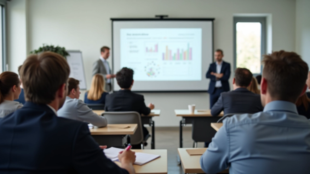 Formation entrepreneuriale, salle de classe avec participants écoutant formateur