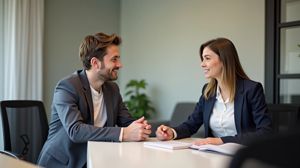 Deux professionnels discutant autour d'une table de réunion